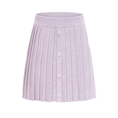 Fabienne purple sequindetail jacket  skirt matching set