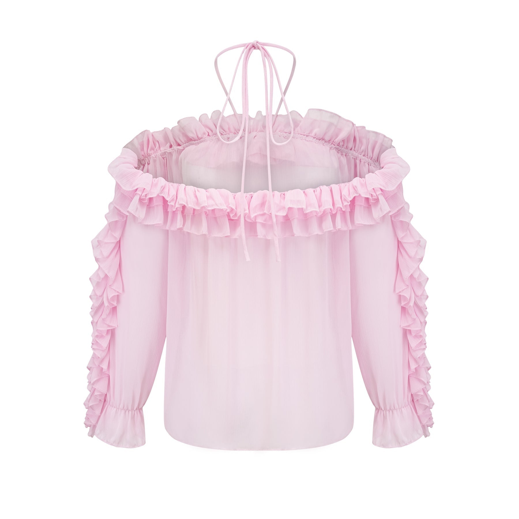 Darcy pink strapless semisheer top