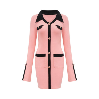 Valérie pink longsleeved dress