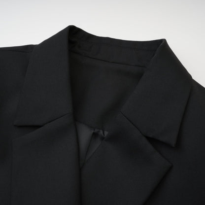 Priscille black doublebreasted wool blazer