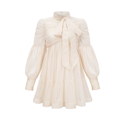 Thibaulte tuckdetail pleated tulle mini dress