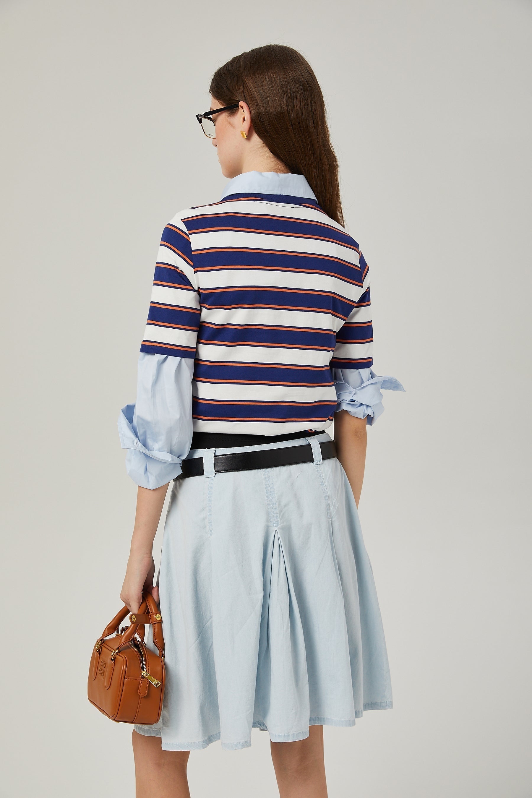 Céleste backslit cotton shirt