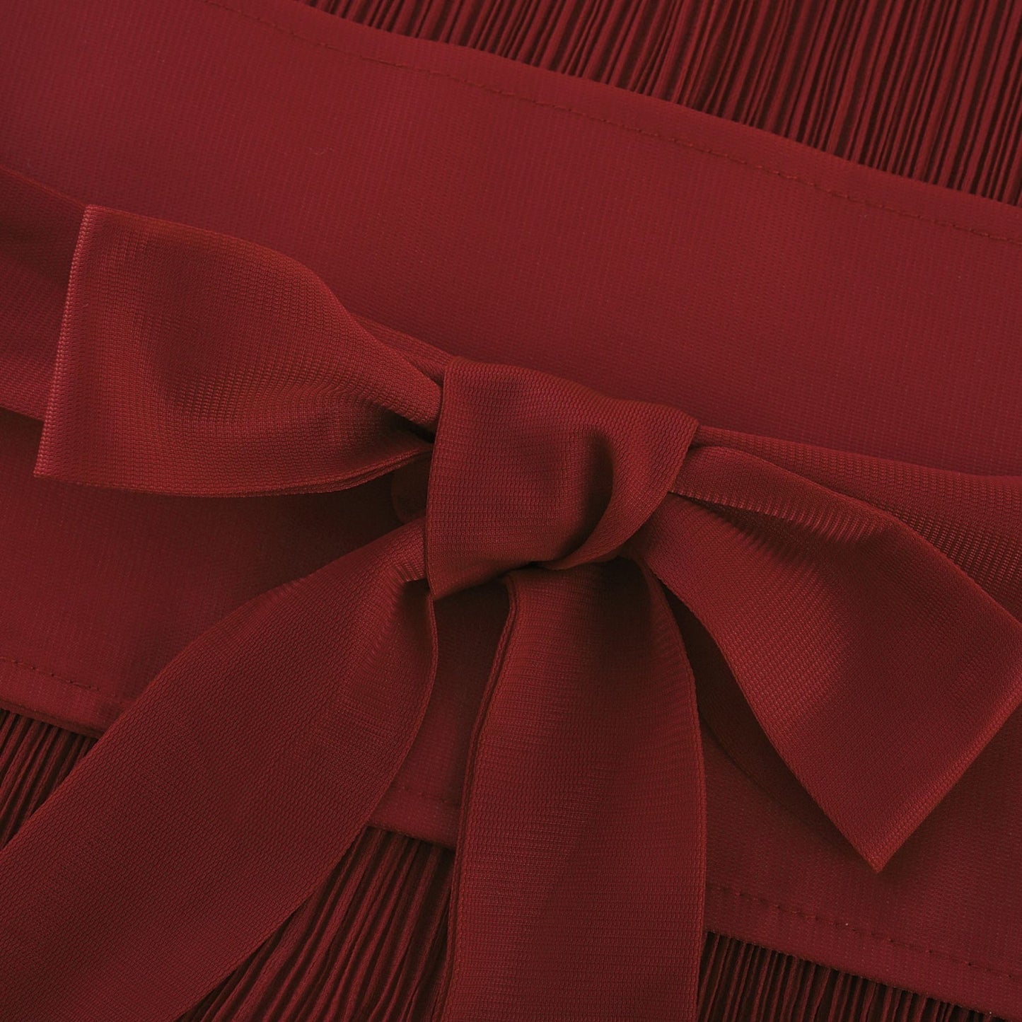 Margaux bowtie embellished pleated top  skirt matching set