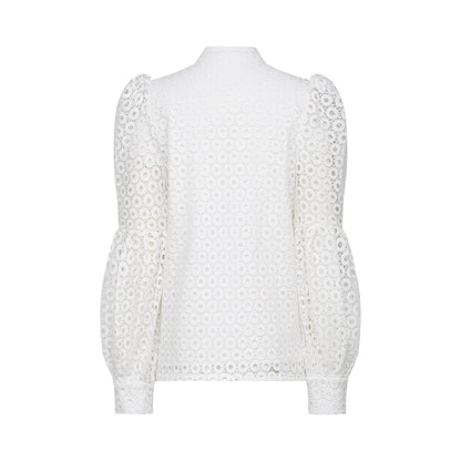Calla fauxflower cutout blouse  shorts matching set