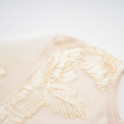 Nalini floralembroidery openback dress