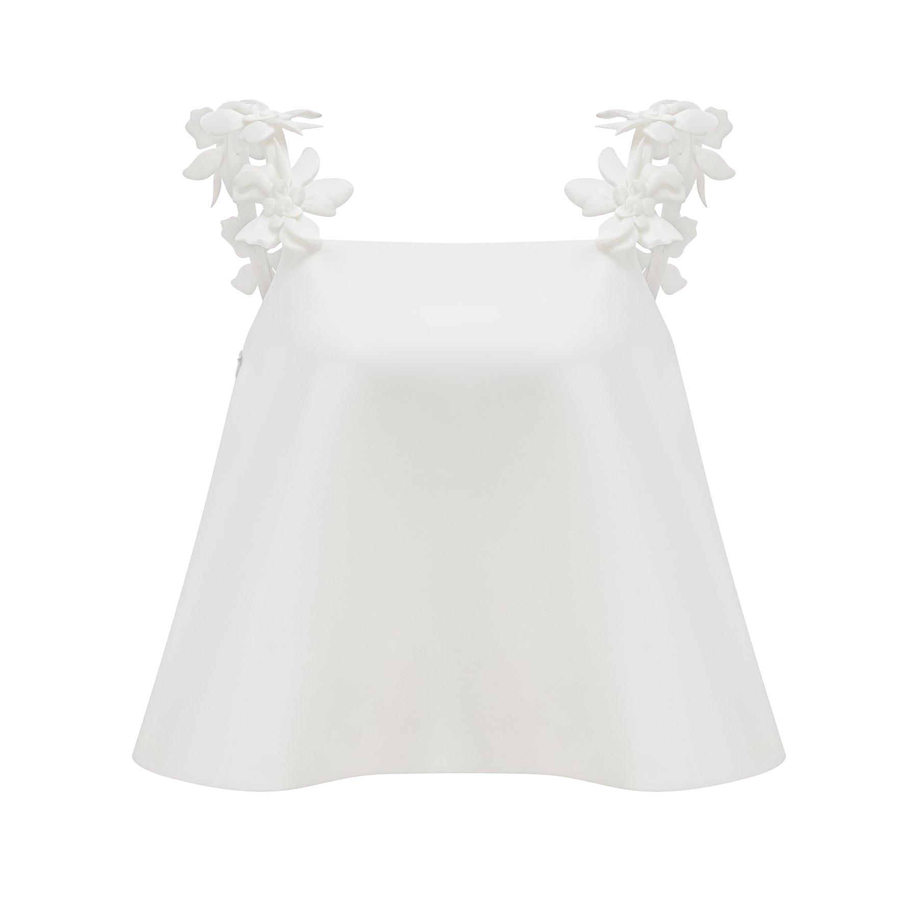 Odette white fauxfloral top  skirt matching set