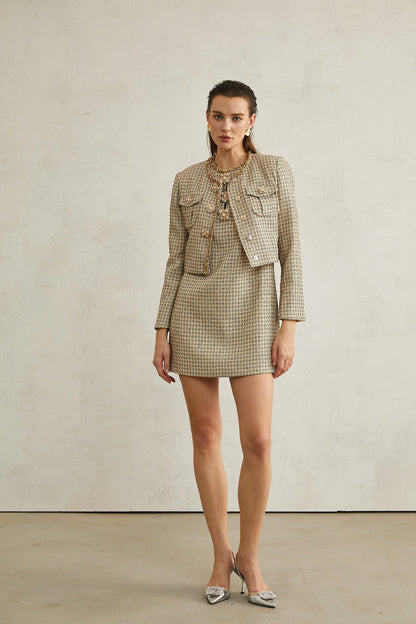 Agathe sequinembellished tweed jacket