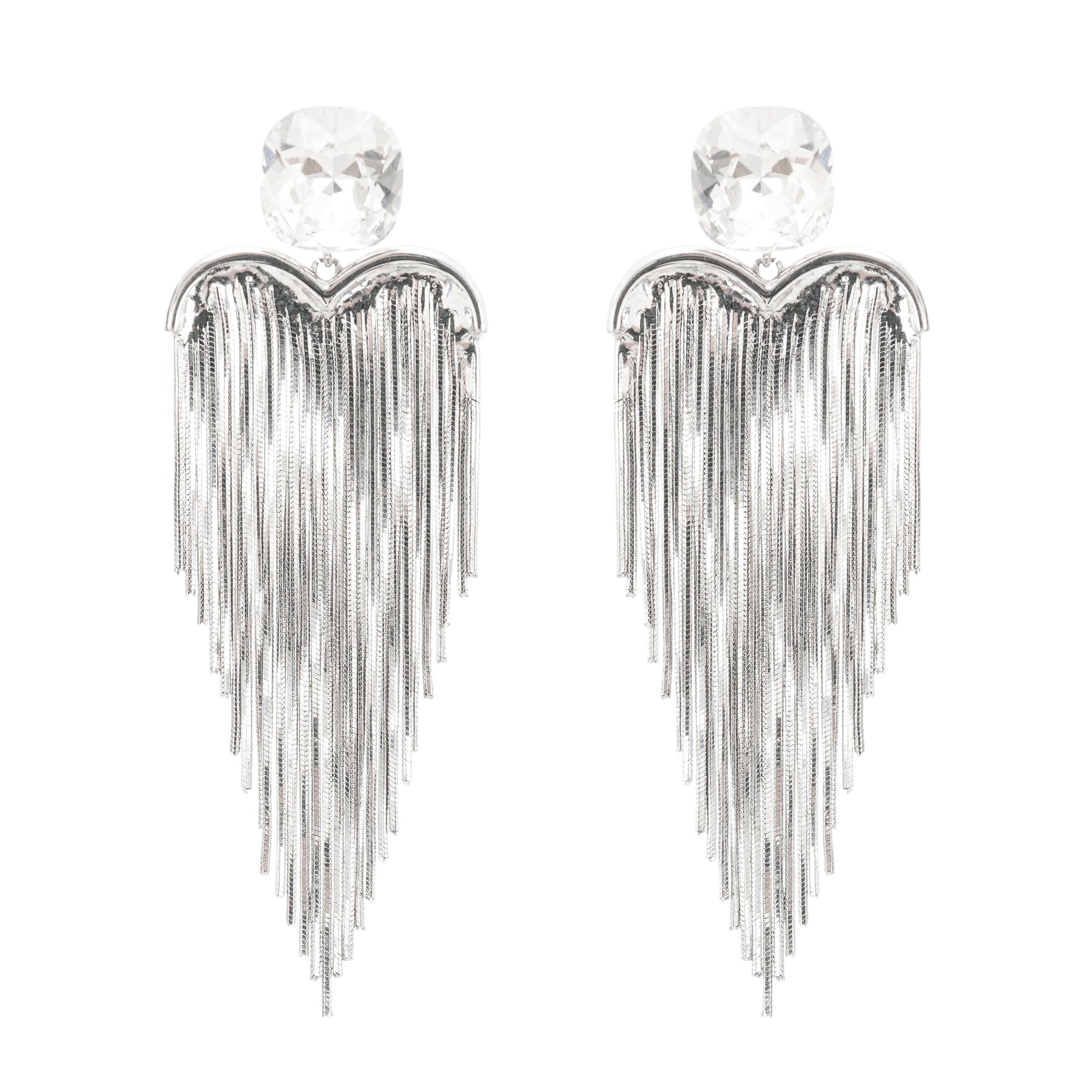 Eulalie silver tassel earrings