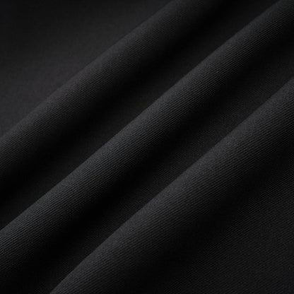 Camellia pleated black mini dress