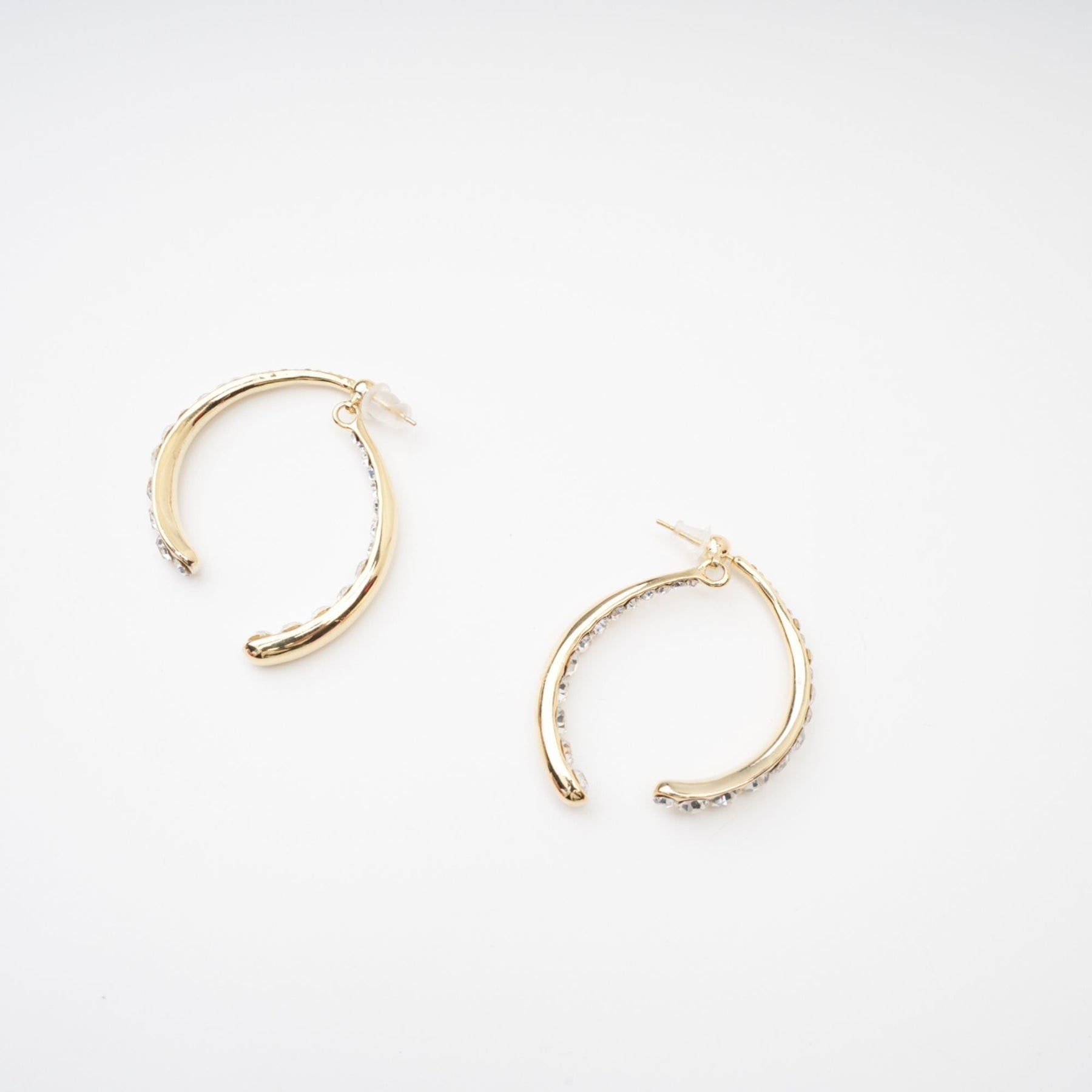 Mathilde embellished curveedge earrings