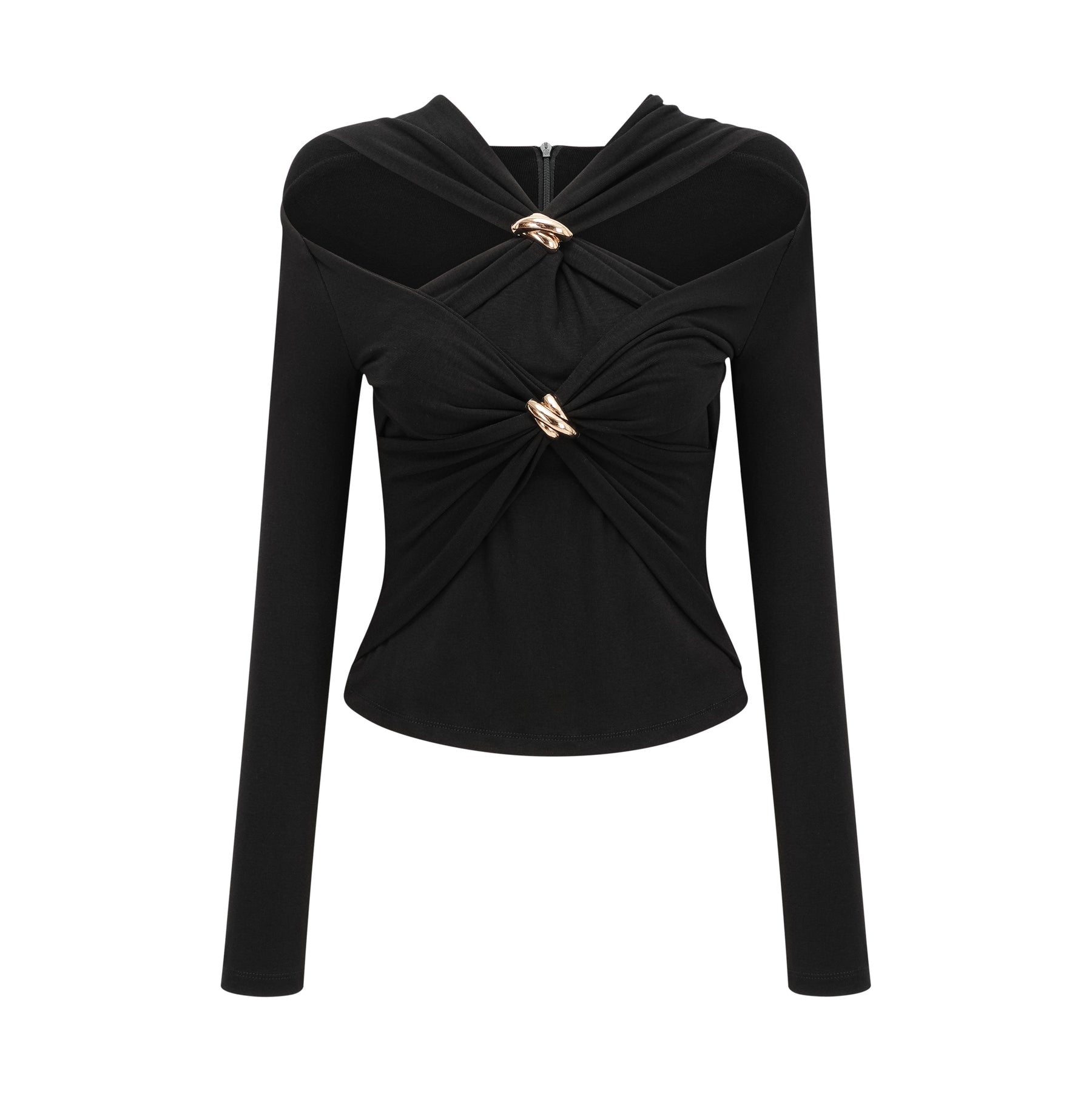 Clarabelle gatheredeffect cutout top