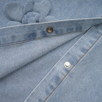 Armelle floralappliqué denim shirt