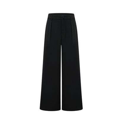 Suzanne black pleated jacket  trousers matching set