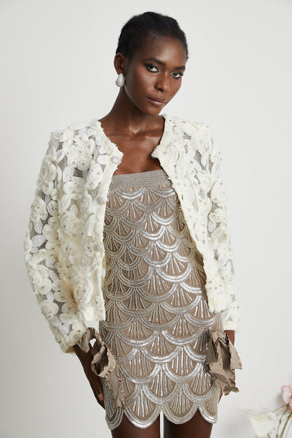 Marianne floralappliqué embellished jacket