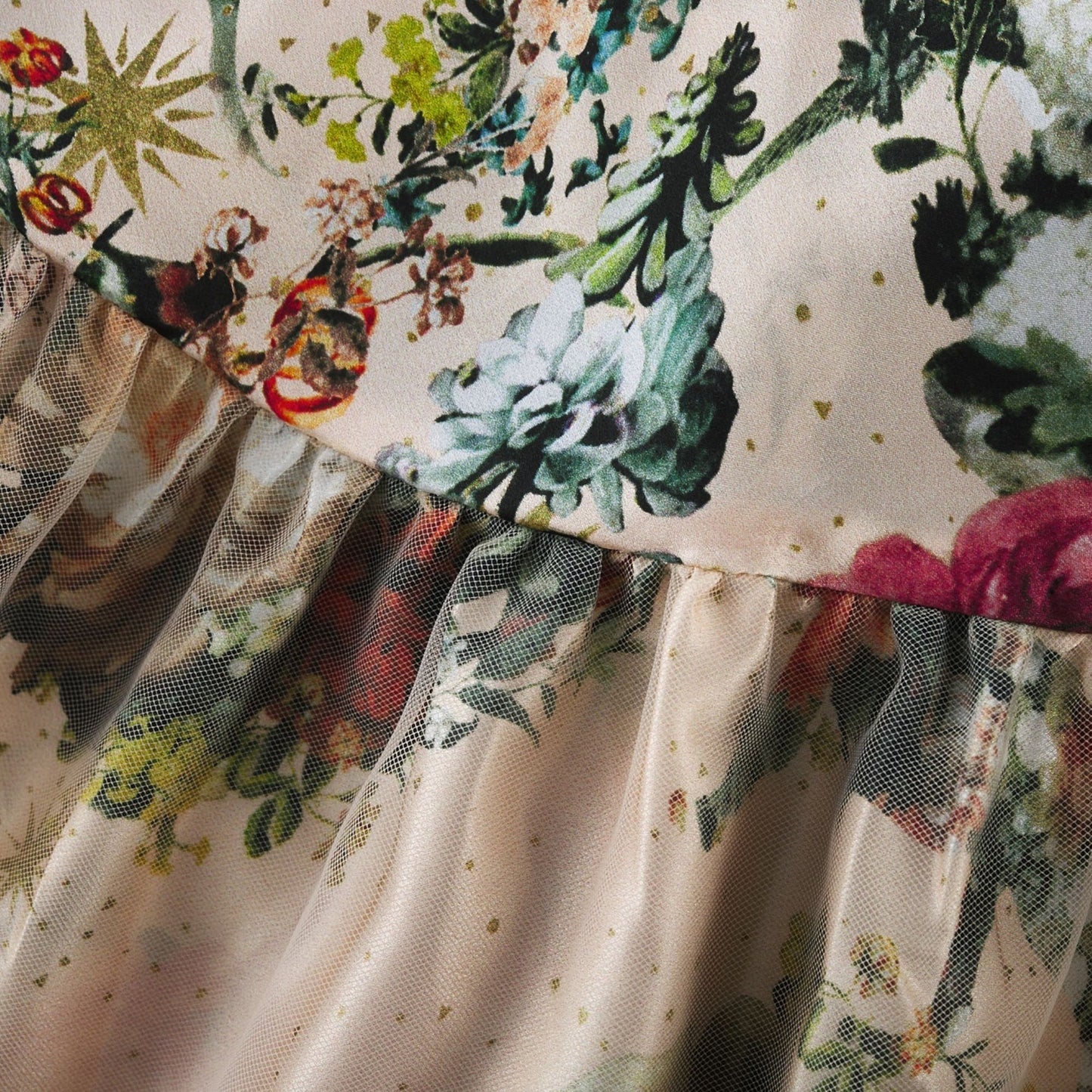 Solada embellished floralprint maxi dress