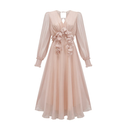 Lucie fauxfloral embellished midi dress