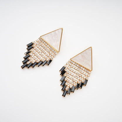Lisette triangleshape fringed earrings