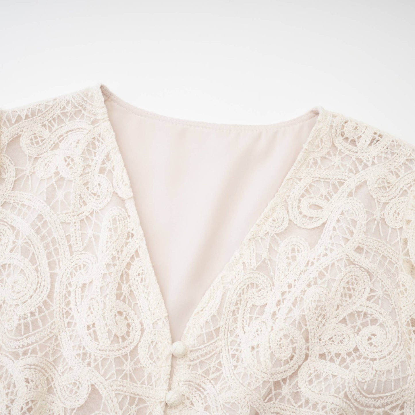 Galatea white lace longsleeve dress
