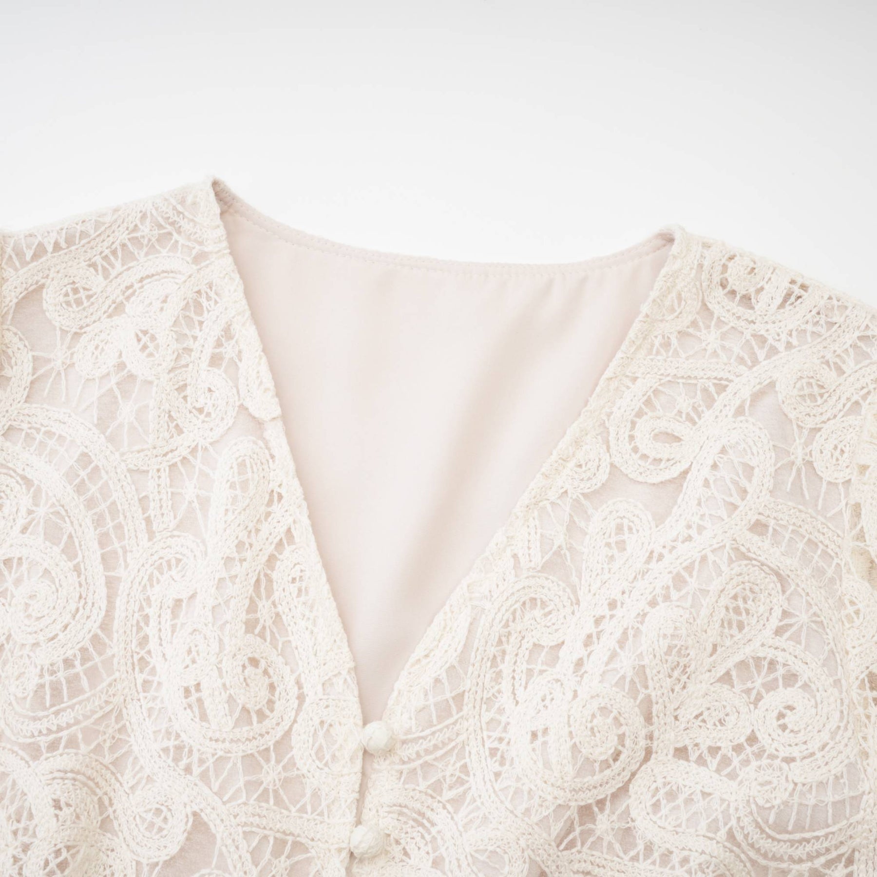 Galatea white lace longsleeve dress
