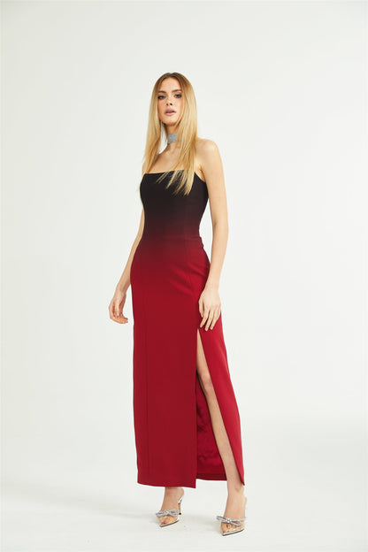 Roxane gradienteffect offshoulder dress
