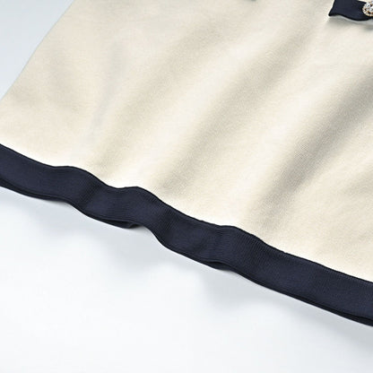 Émeline bowdetail knitted cardigan  skirt matching set