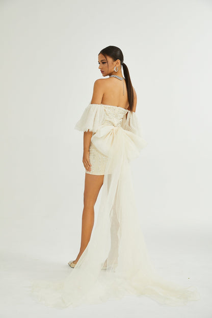 Coline sequinembellished mesh dress