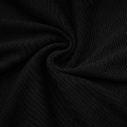 Black sleeveless top with ruched detailing made from stretchy jersey fabric
