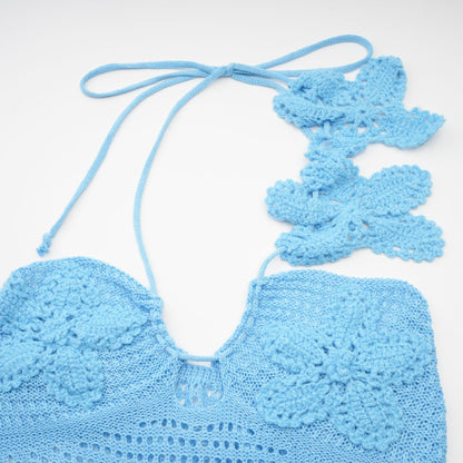 Diane crochet fauxflower embellished maxi dress