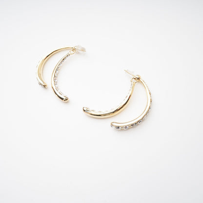 Mathilde embellished curveedge earrings