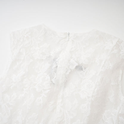 Lanetta guipure lace tulleskirt dress