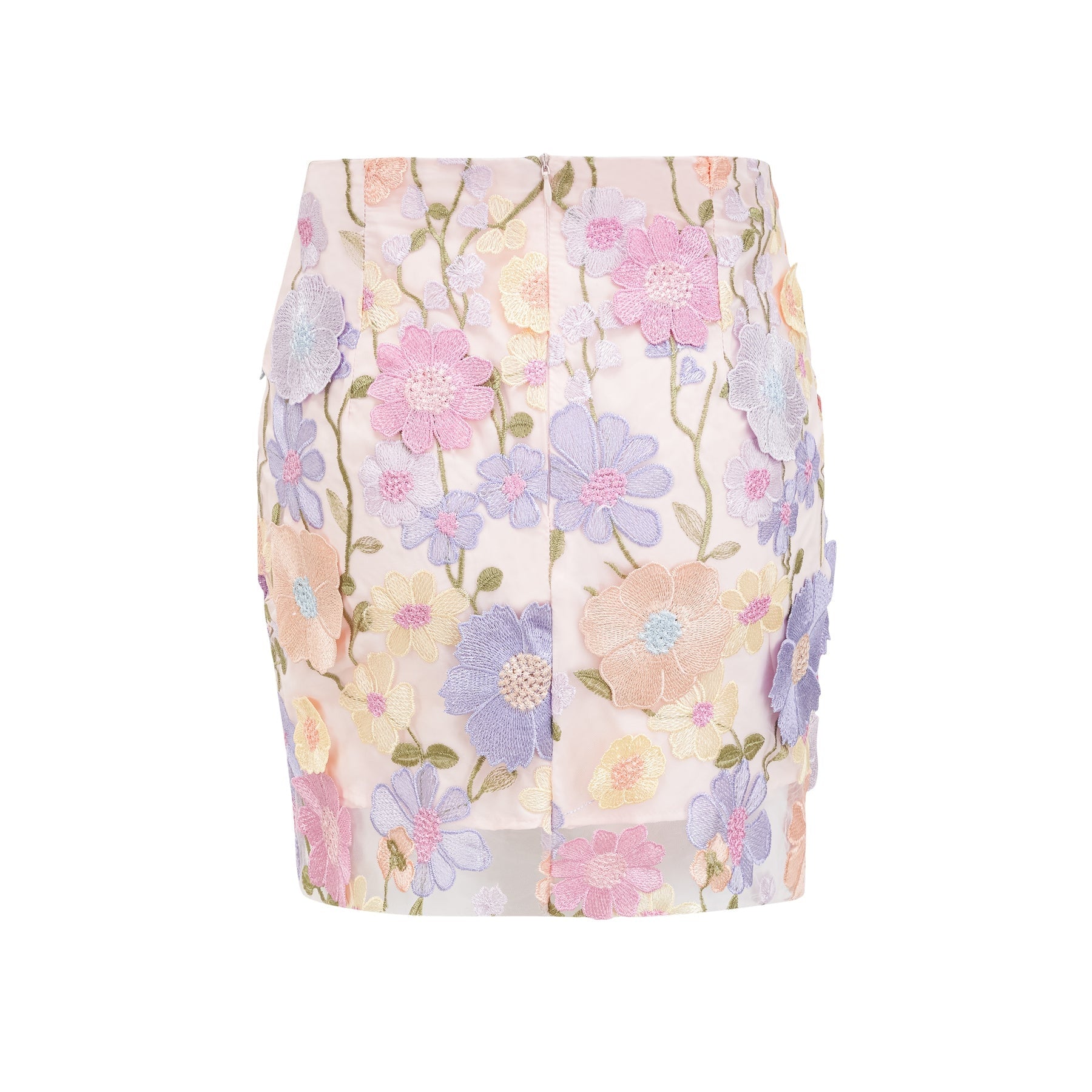 Malika petal embroidered top  skirt matching set