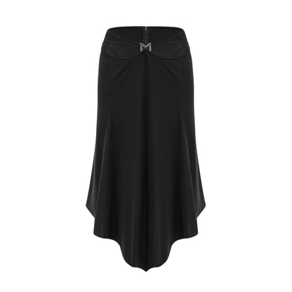 Caribe logoplaque midi skirt