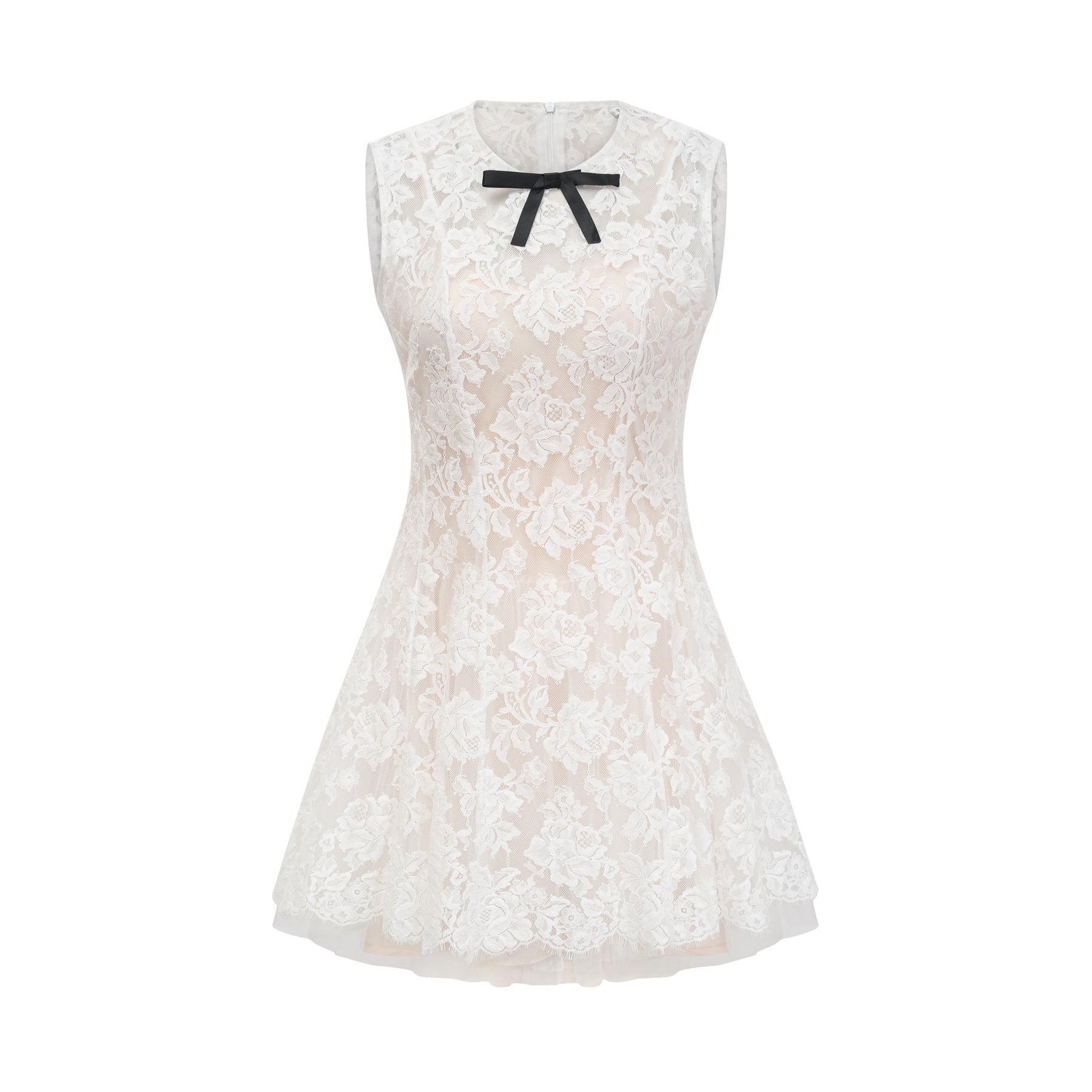 Lanetta guipure lace tulleskirt dress