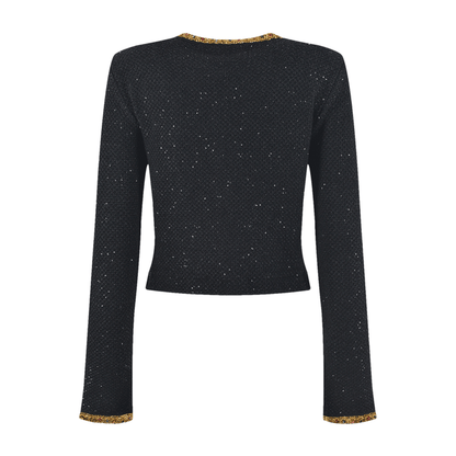 Elena Jacke & Rock Schwarz Pailletten Tweed Set