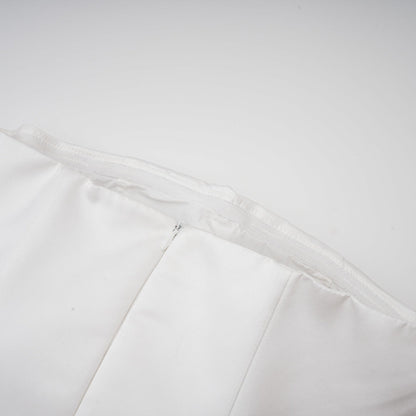 Lucie white petallayered strapless corset mini dress