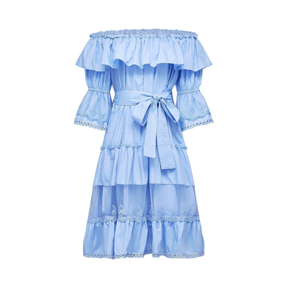 Sophie offshoulder tiered midi dress