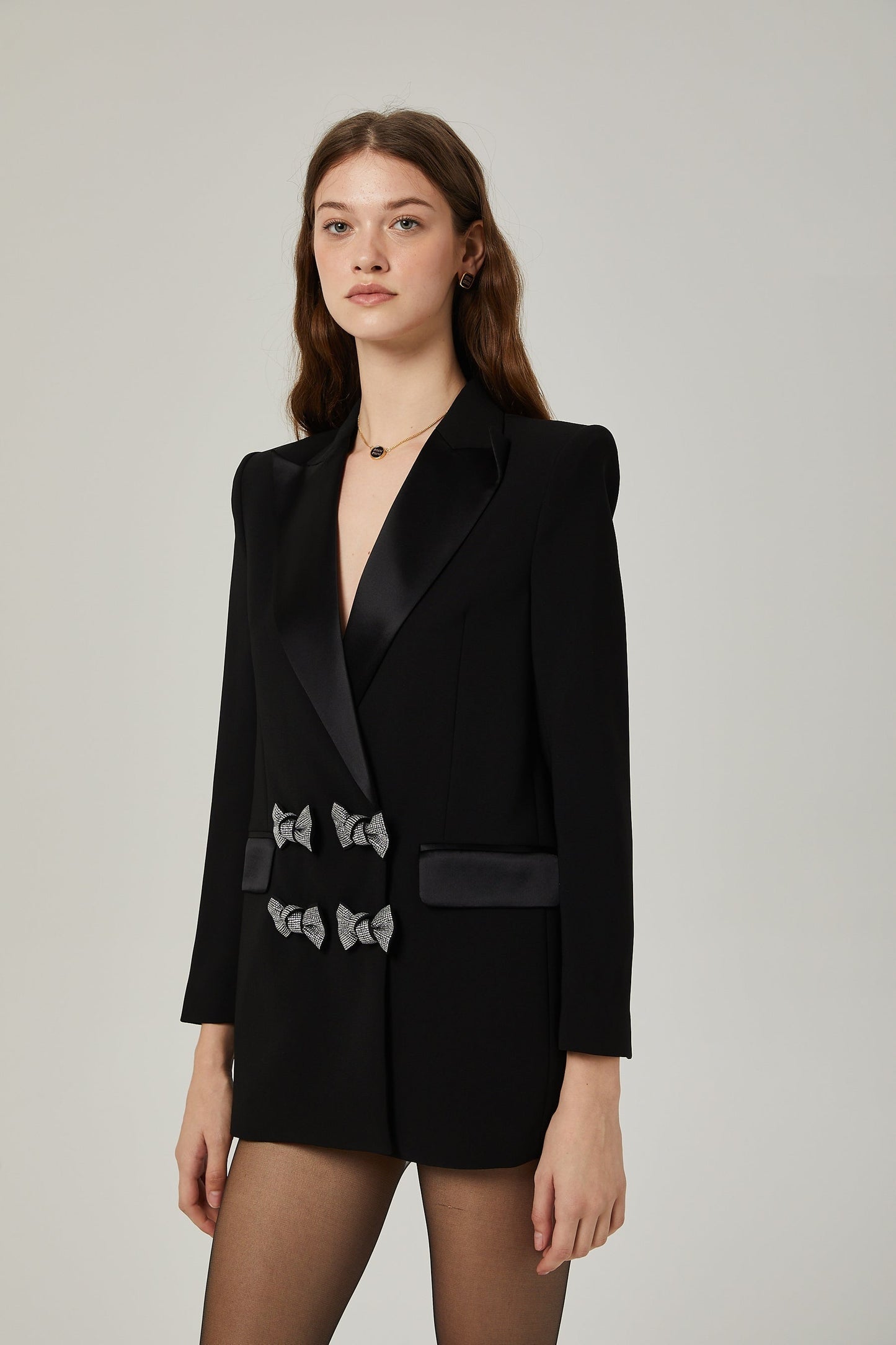 Thala crystalembellished bow blazer