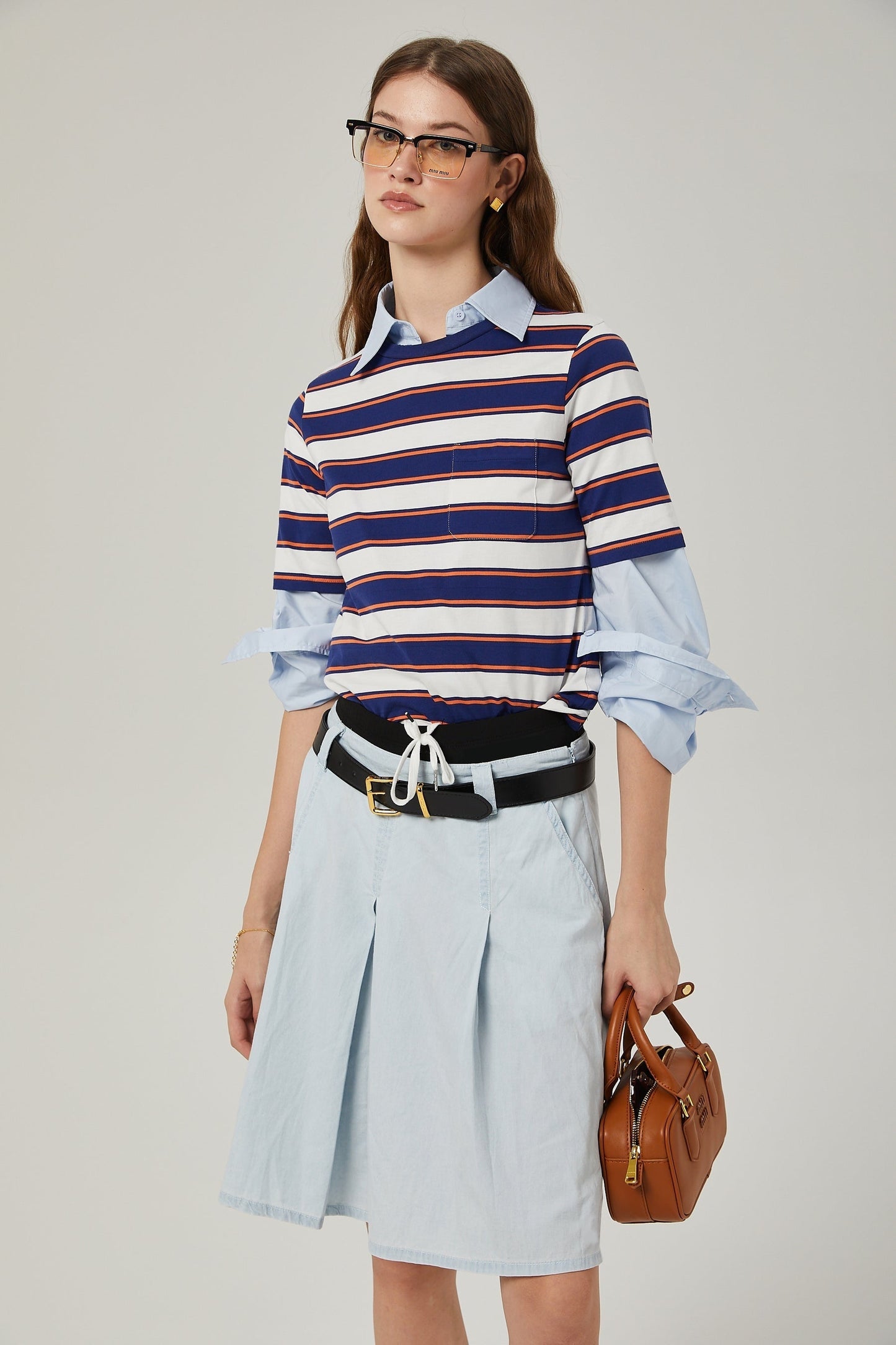 Céleste backslit cotton shirt
