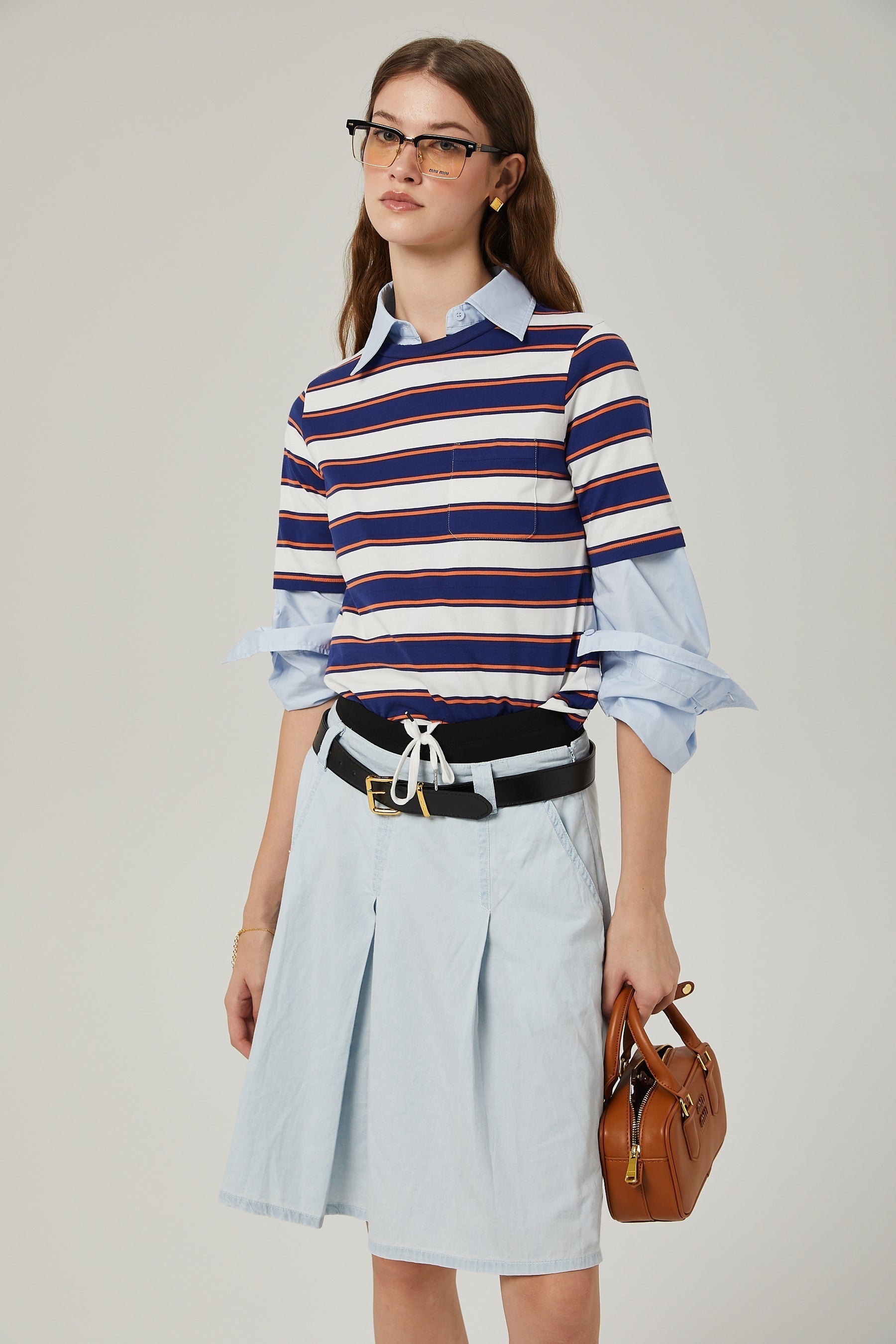 Céleste backslit cotton shirt