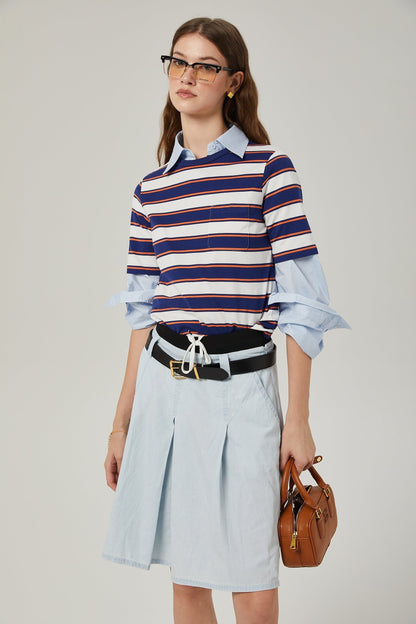 Céleste backslit cotton shirt
