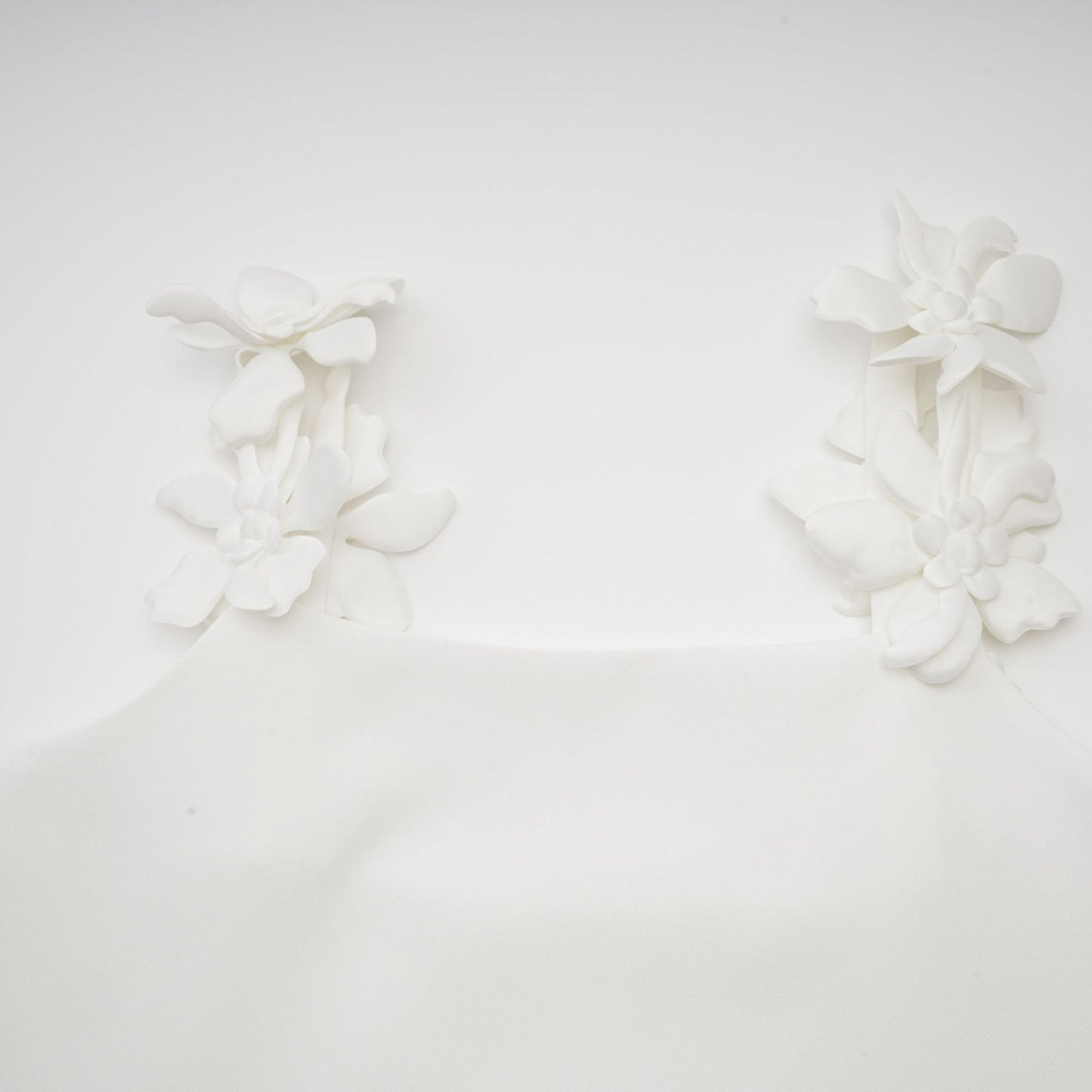 Odette white fauxfloral top  skirt matching set