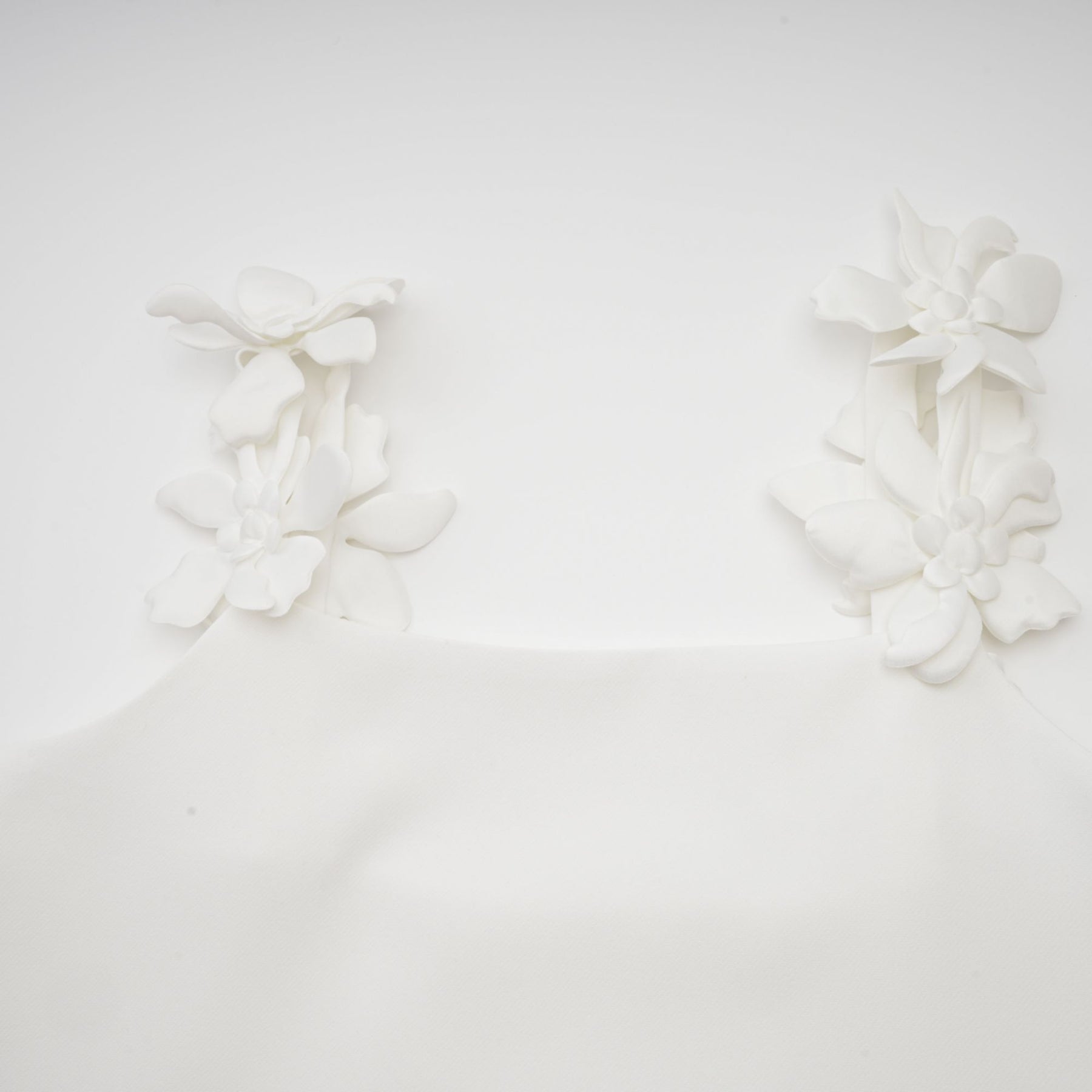 Odette white fauxfloral top  skirt matching set