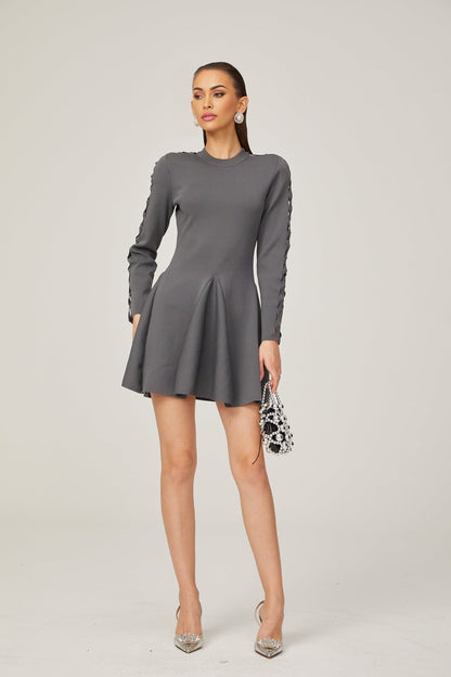 Élodie cutout flared knitted mini dress