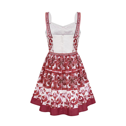 Annika graphicprint sleeveless mini dress