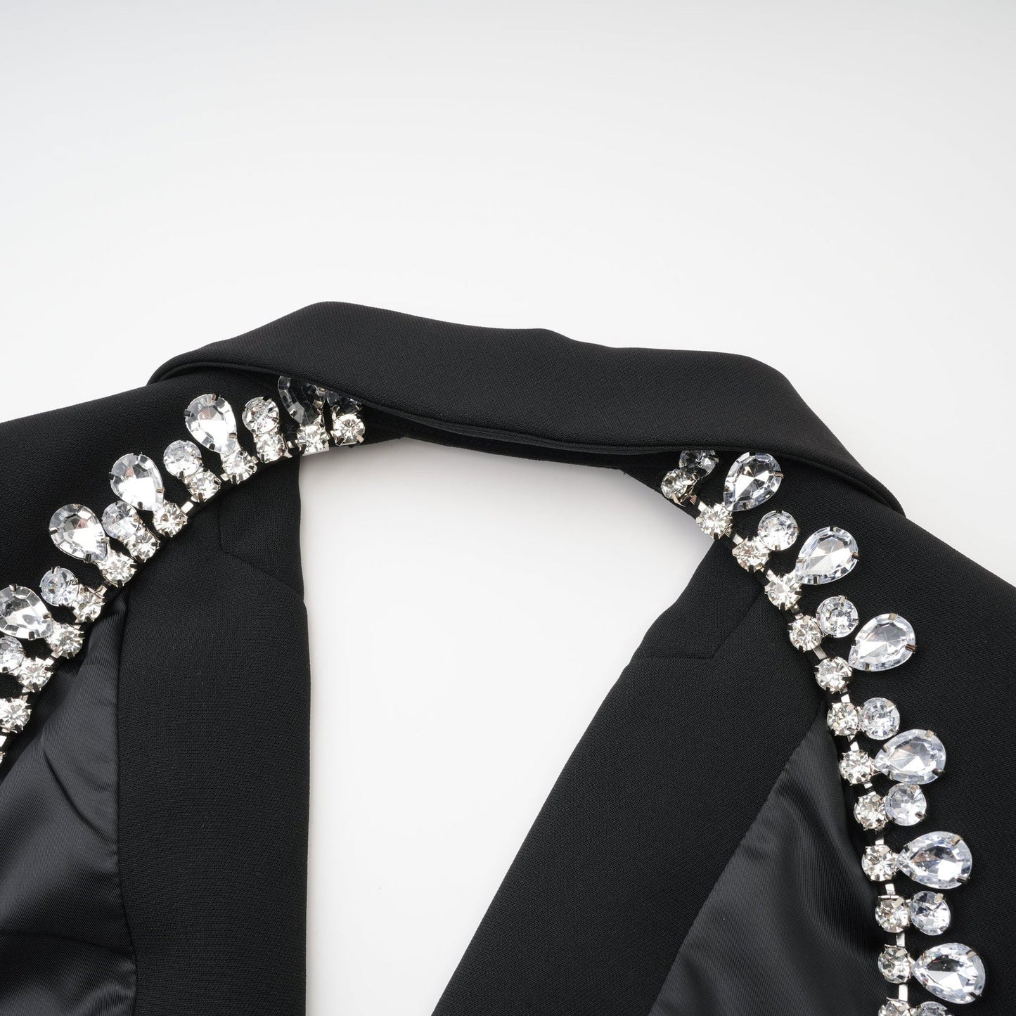 Odette black openback blazer