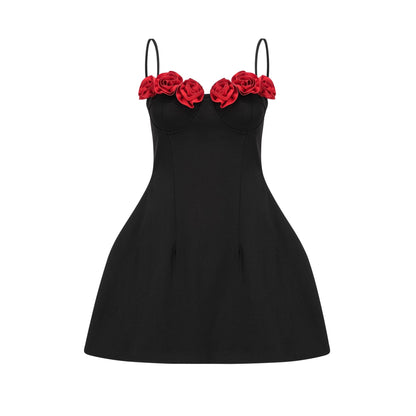 Pauline fauxflower mini dress