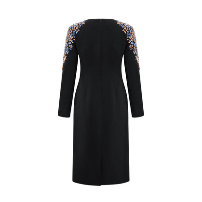 Maëlys black crystalembellished midi dress