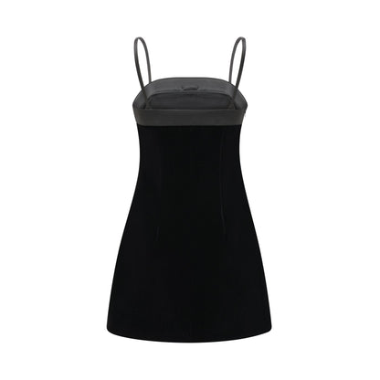 Reeva bowembellished velvet mini dress