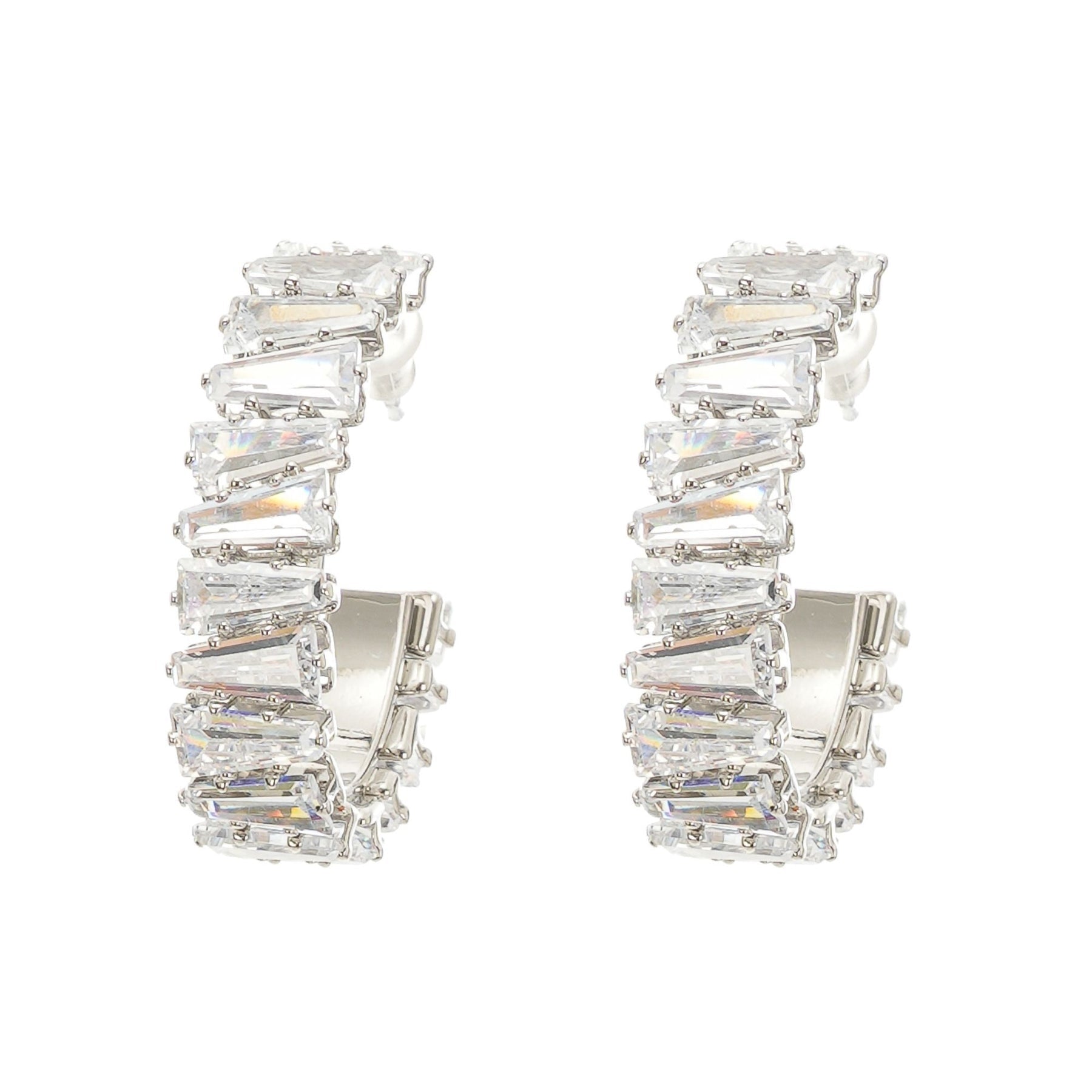 Ysabella crystalembellished hoop earrings