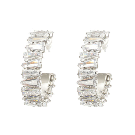 Ysabella crystalembellished hoop earrings